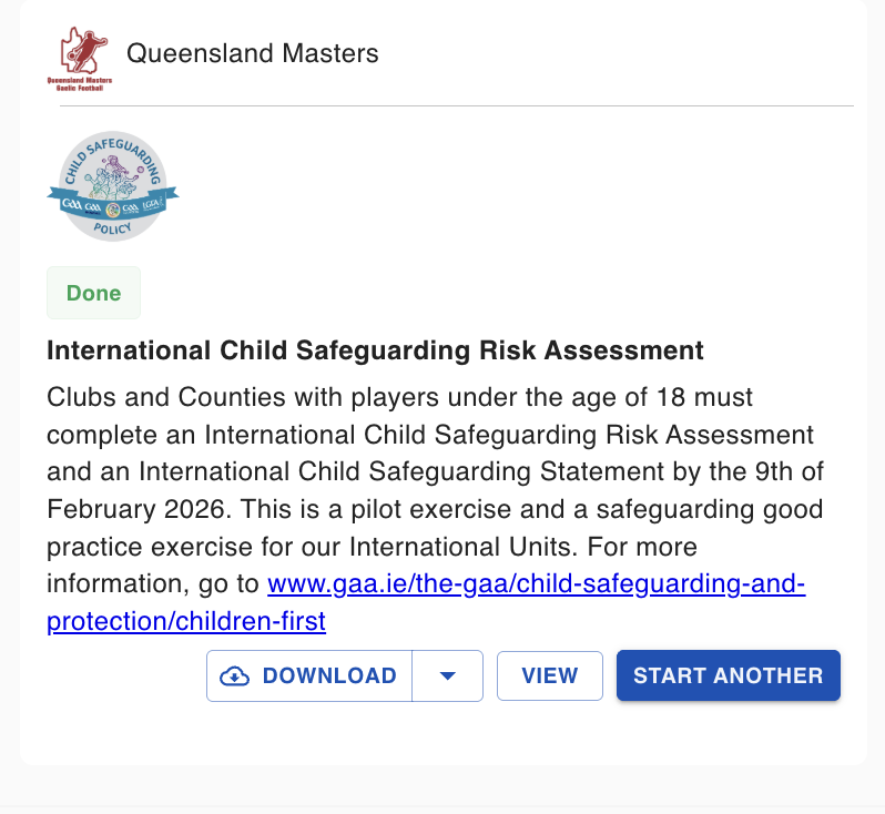 International Risk Assessment and Child Safeguarding Statement ...